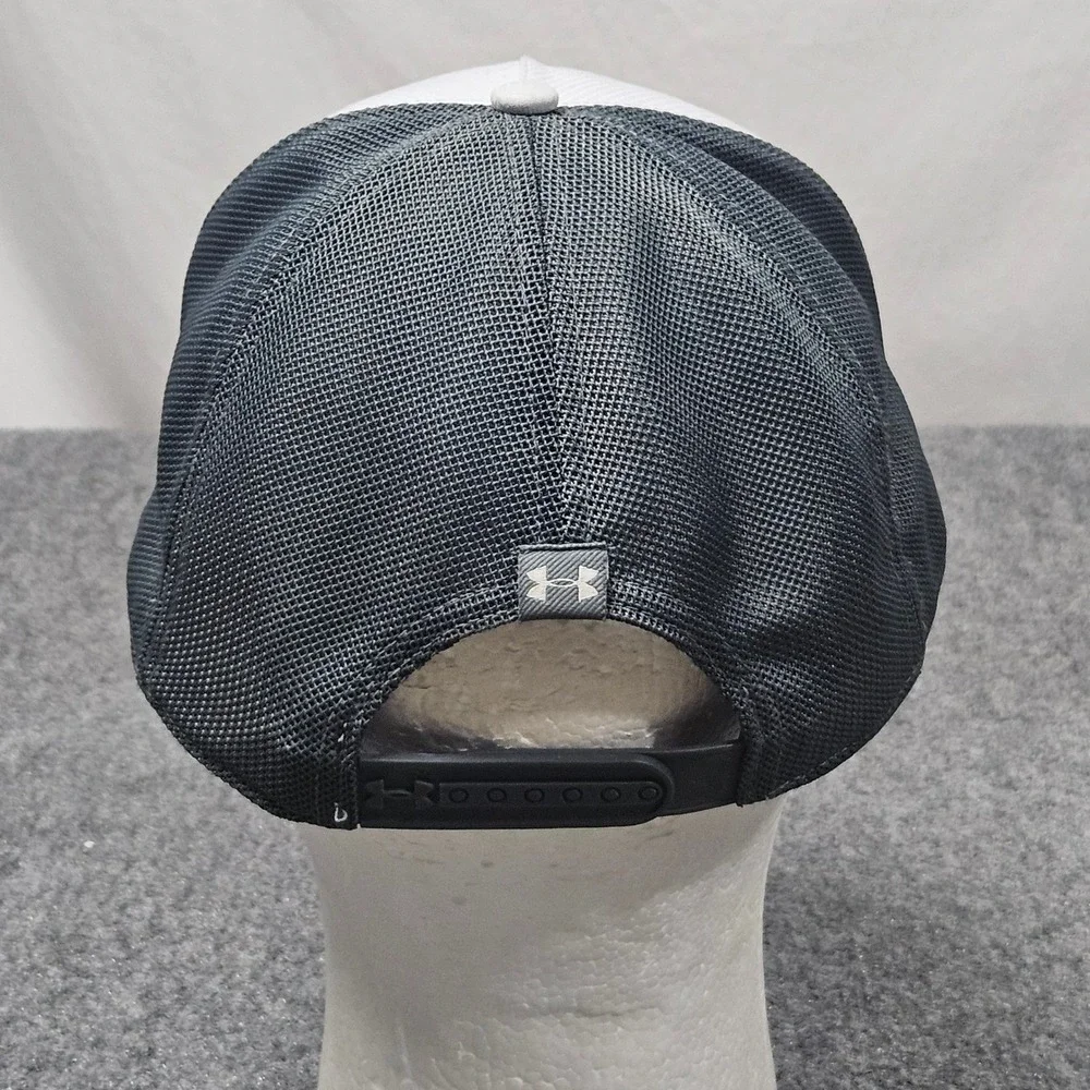 Under Armour Project Rock Trucker Hat Gray White Mesh‎ Snapback Performance Cap